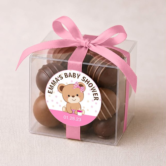 Adesivo de Urso Bebê Fofo (Rosa) (Criador carregado)