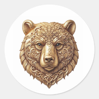Adesivo de Urso Cinzento Majestoso, Decalque da Vi