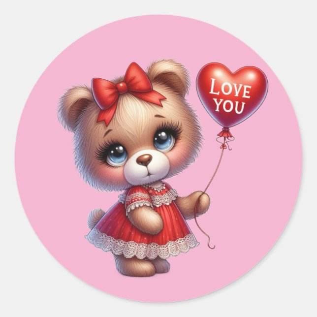 Adesivo de Urso Teddy Kawaii – Design Doce e Fofo (Frente)
