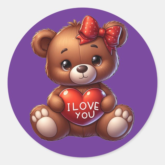 Adesivo de Urso Teddy Kawaii – Design Doce e Fofo (Frente)