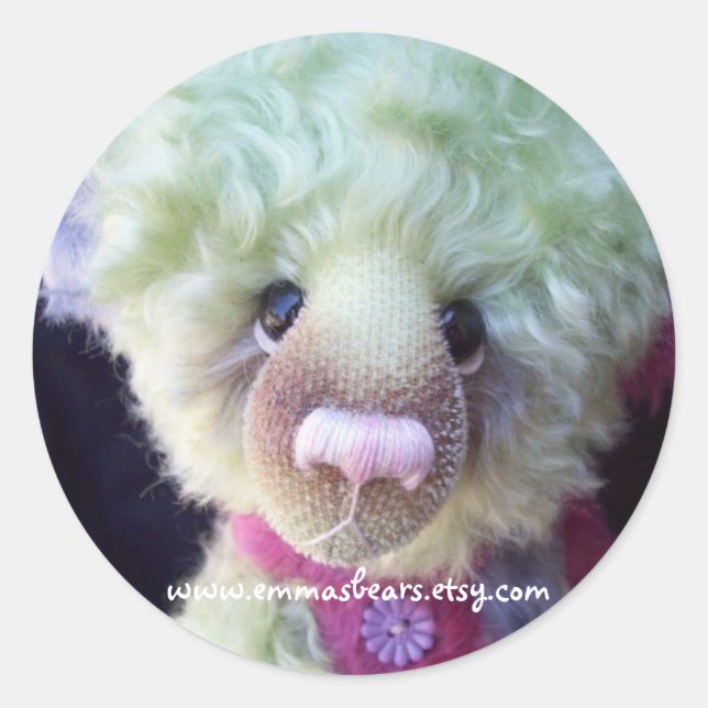 adesivo de urso verde (Frente)