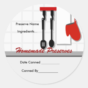 Adesivo de Utensílios de Cozinha Conservas Caseira