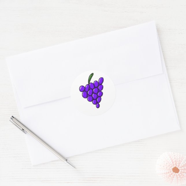 Adesivo de Uvas Personalizável (Envelope)