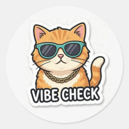 Adesivo de Verificação de Vibração de Gato Engraça