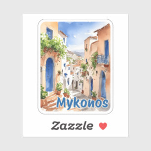 Adesivo de Viagem Mykonos Grécia