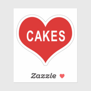 Adesivo de Vinil CAKES Red Love Heart
