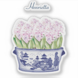 Adesivo de Vinil com Nome e Jacinto Rosa em Chinoi
