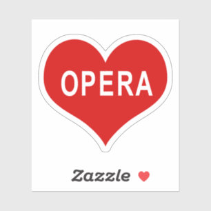 Adesivo de Vinil Coração de Amor Vermelho OPERA