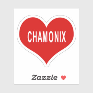 Adesivo de Vinil Coração Vermelho de Amor CHAMONIX