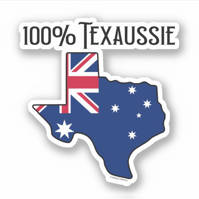 Adesivo de vinil cortado personalizado 100% Texaus (Frente)