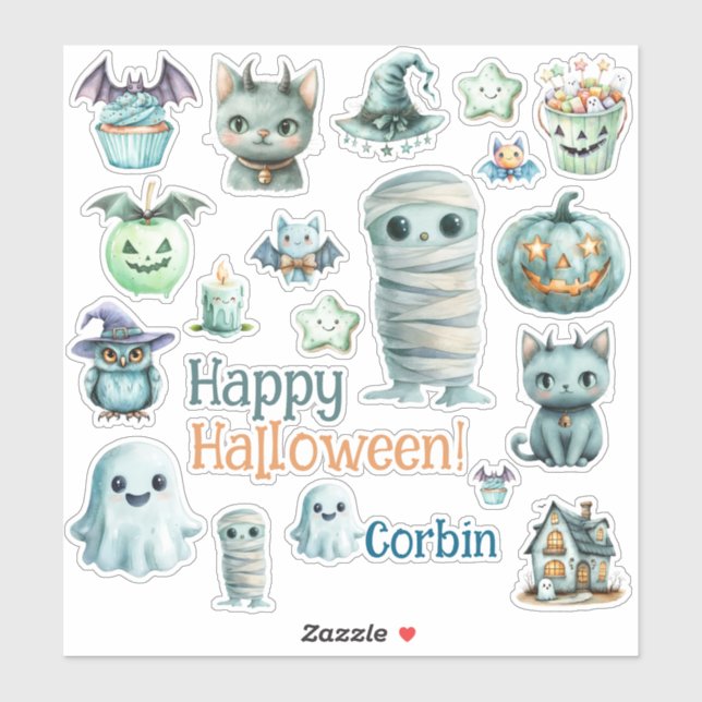 Adesivo de Vinil Cortado Personalizado de Hallowee (Folha)
