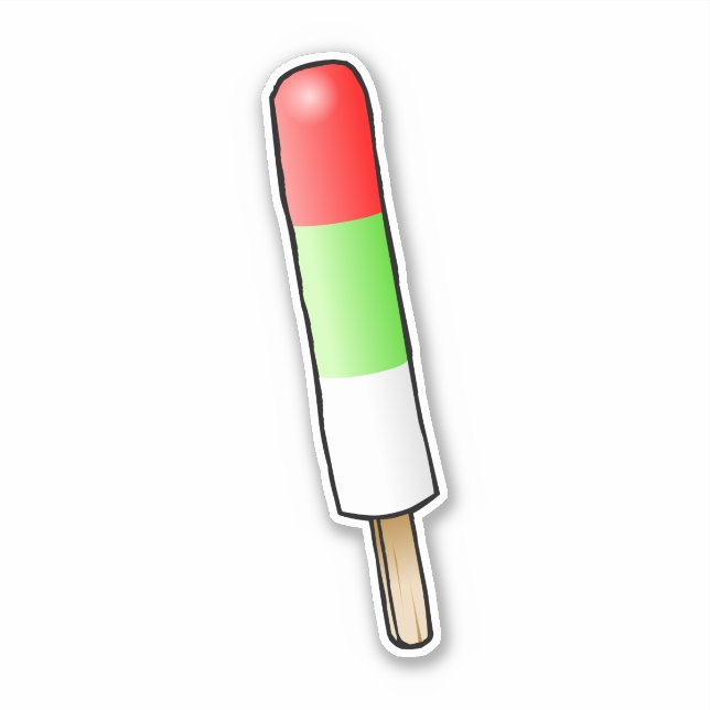 Adesivo de vinil cortado personalizado Popsicle (Frente)