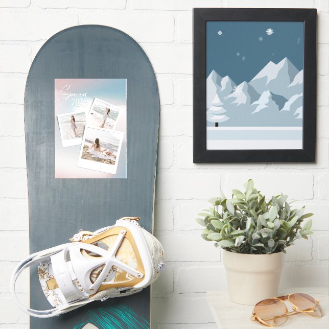Adesivo de Vinil Cortado Personalizado Summer View (Prancha de snowboard)