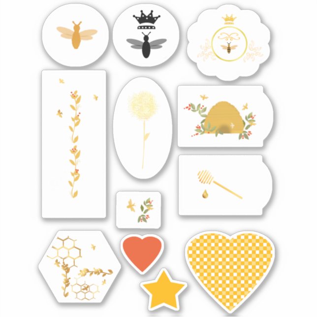 Adesivo de vinil cortado sob medida Honeybee (Frente)