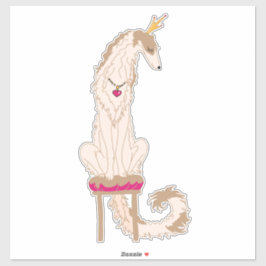 Adesivo de Vinil Corte Royal Borzoi Bege e Marrom
