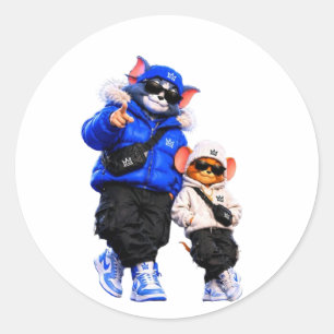 Adesivo de Vinil de Animal de Hip Hop Legal   Moda