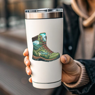 Adesivo de Vinil de Bota de Trilha Florestal Ade