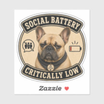 Adesivo de Vinil de Cachorro Bulldog Francês Engra