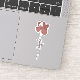 Adesivo de Vinil de Flor Simples Minimalista