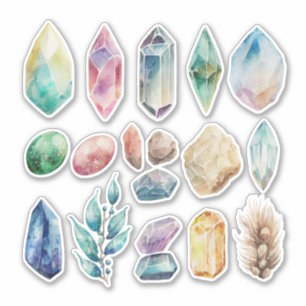 Adesivo de Vinil de Gemas de Pedras Preciosas Aqua