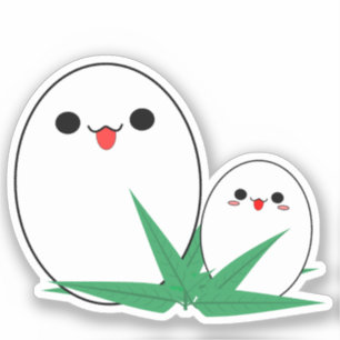Adesivo de Vinil de Ovo Balut Kawaii