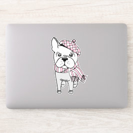 Adesivo de Vinil do Fancy Winter French Bulldog
