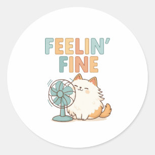 Adesivo de Vinil Estético Gato Kawaii Fofo