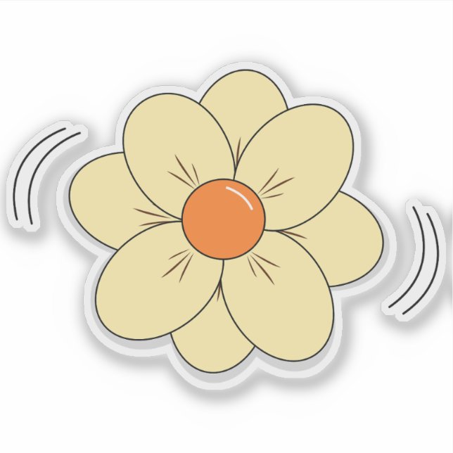 Adesivo de Vinil Flor Fofa (Frente)