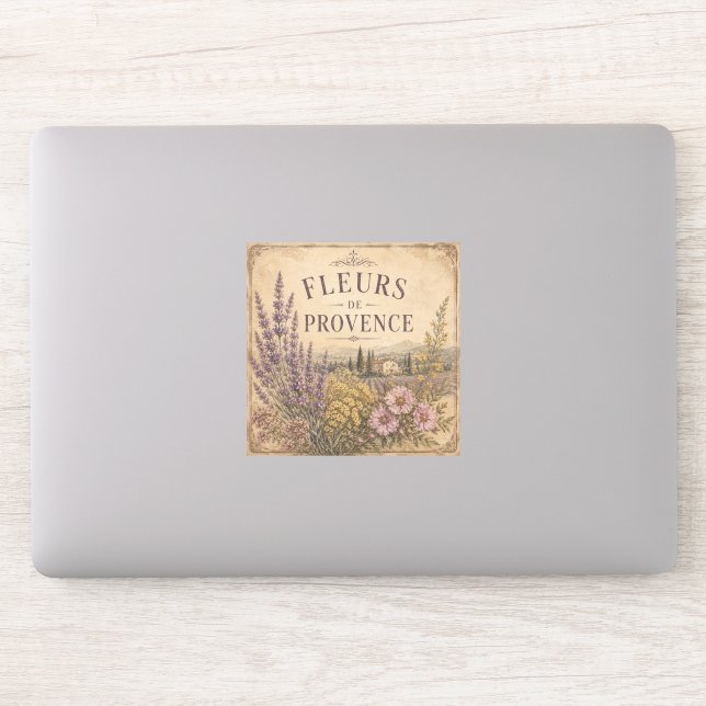 adesivo de vinil flores de provence (Computador)