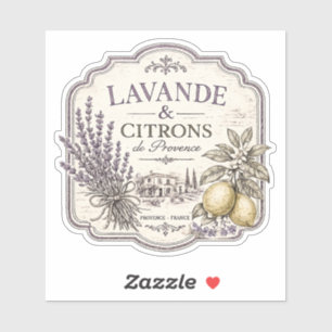 adesivo de vinil lavanda e limão