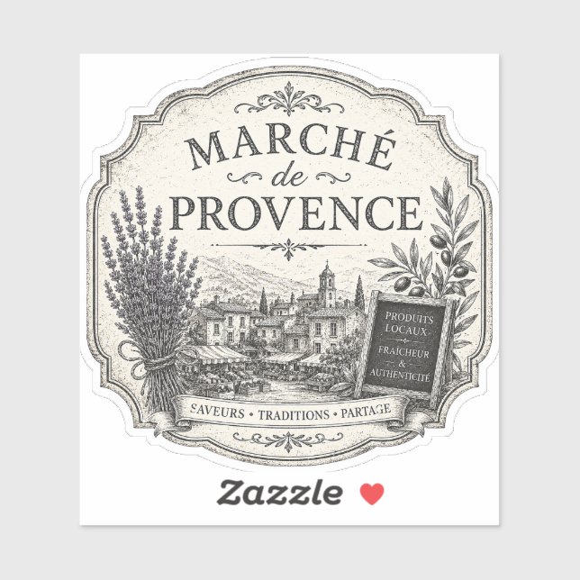 adesivo de vinil marché de provence (Folha)