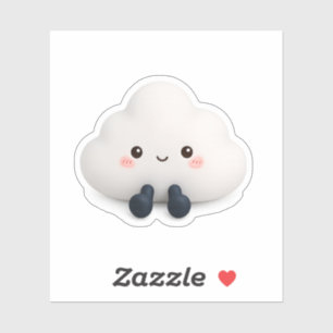 Adesivo de Vinil Nuvem Kawaii Fofa 