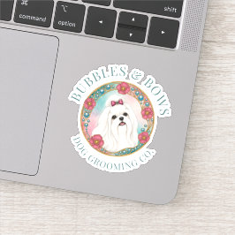 Adesivo de Vinil para Pet Shop de Cães Malteses