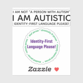 Adesivo de Vinil Personalizado Autismo em Primeiro