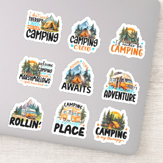 Adesivo de Vinil Personalizado Aventura de Camping