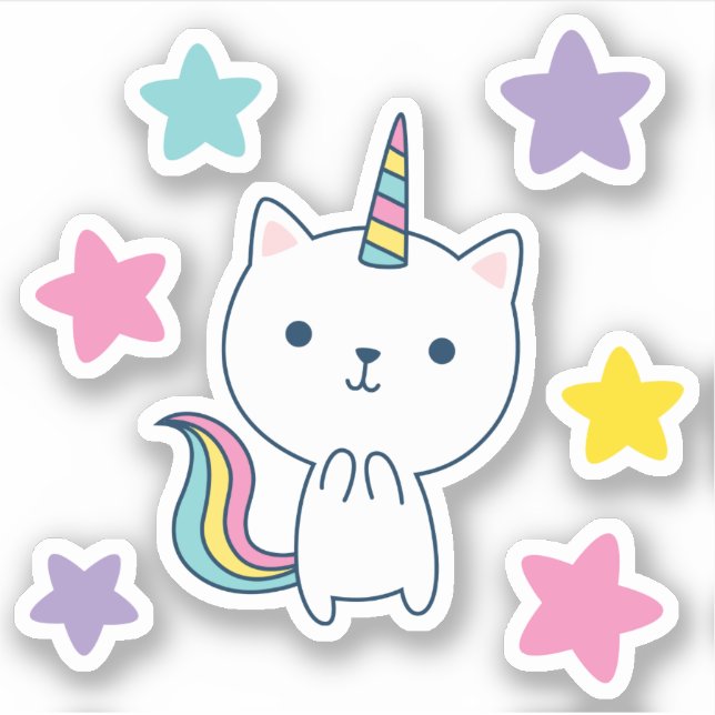 Adesivo de Vinil Personalizado Caticorn (Frente)