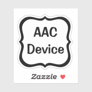 Adesivo de vinil personalizado com etiqueta AAC