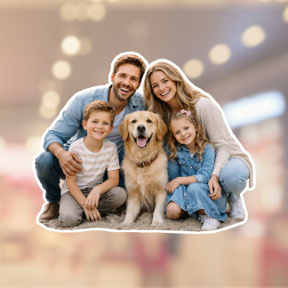 Adesivo de Vinil Personalizado com Foto da Família