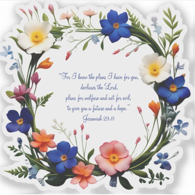 Adesivo de Vinil Personalizado com Versículo da Bí (Frente)