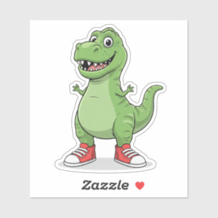 Adesivo de Vinil Personalizado de Dinossauro Engra
