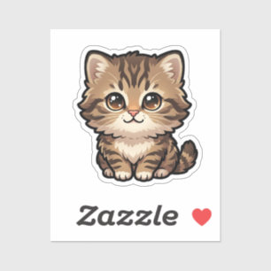 Adesivo de Vinil Personalizado de Gatinho Malhado