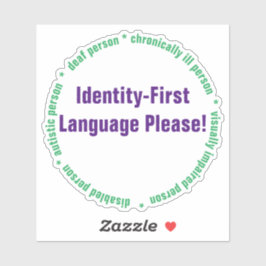 Adesivo de Vinil Personalizado de Linguagem Identi