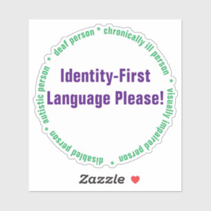 Adesivo de Vinil Personalizado de Linguagem Identi