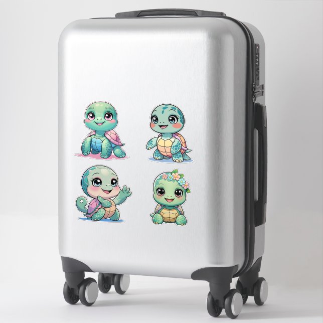 Adesivo de Vinil Personalizado de Tartaruga Marinh (Mala)