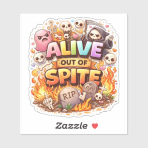 Adesivo de Vinil Personalizado Humor Vivo Apesar d