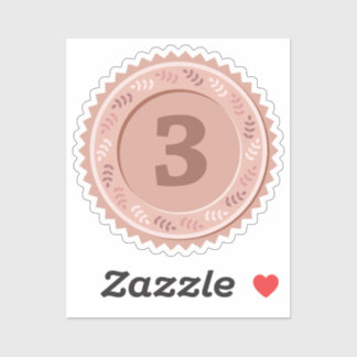 Adesivo de Vinil Personalizado Medalha de Bronze 3
