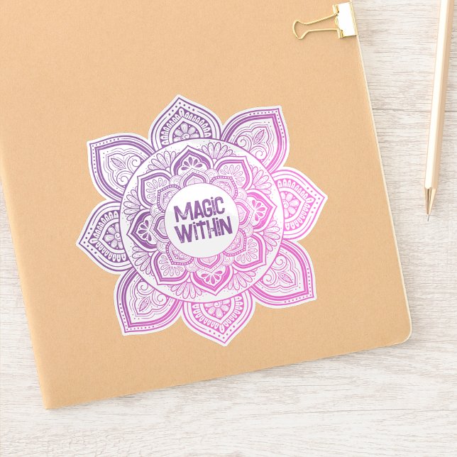 Adesivo de vinil personalizado Rosaline Mandala (Criador carregado)