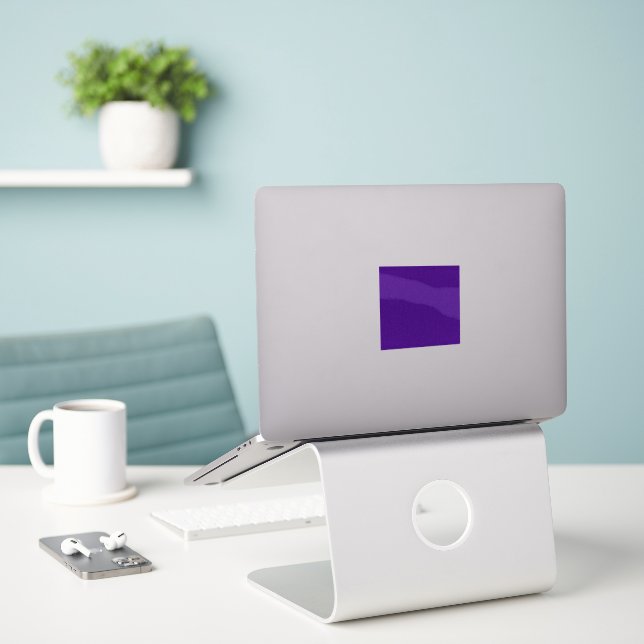 Adesivo de Vinil Personalizado Ruído Roxo (Laptop na mesa)