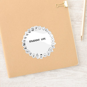 Adesivo de Vinil Personalizado Vida de Estudante