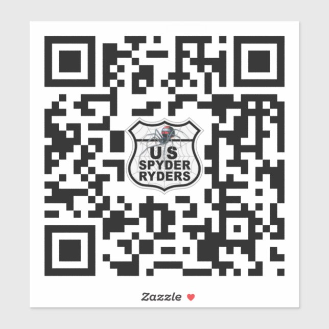 Adesivo de Vinil QR Code US Spyder Ryders (Folha)